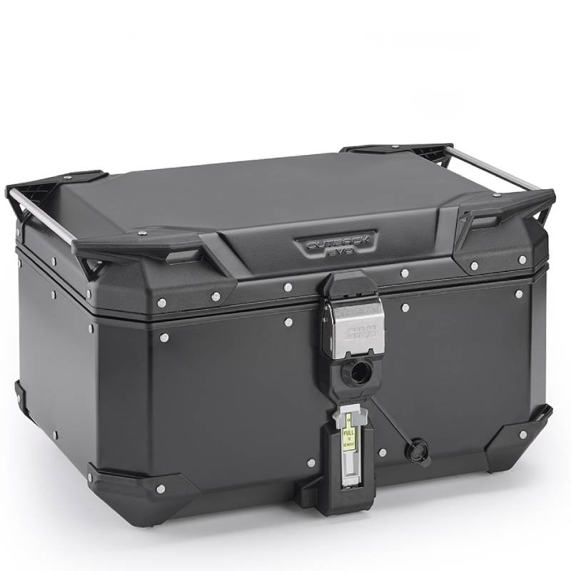 Baúl Givi 58L aluminio negro Trekker Outback Evo Smart SLR101- 1 bombin